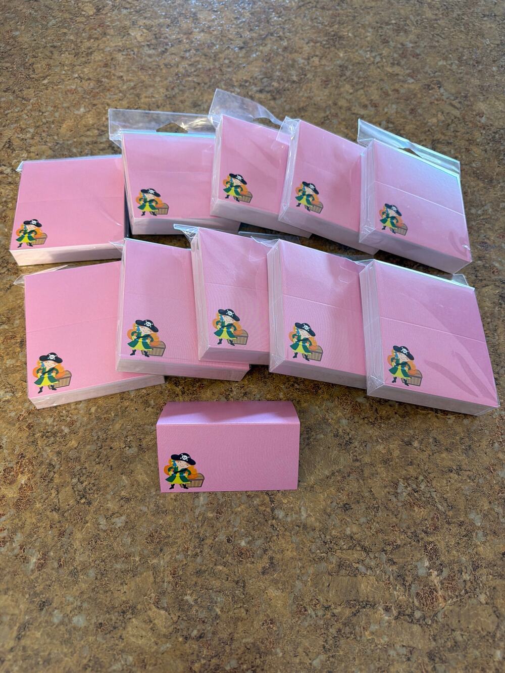 500 Pirate Girl Place Cards